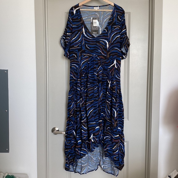 Avenue Women’s Dress Size 20 Color Ink Zebra New with Tag - Picture 6 of 6
